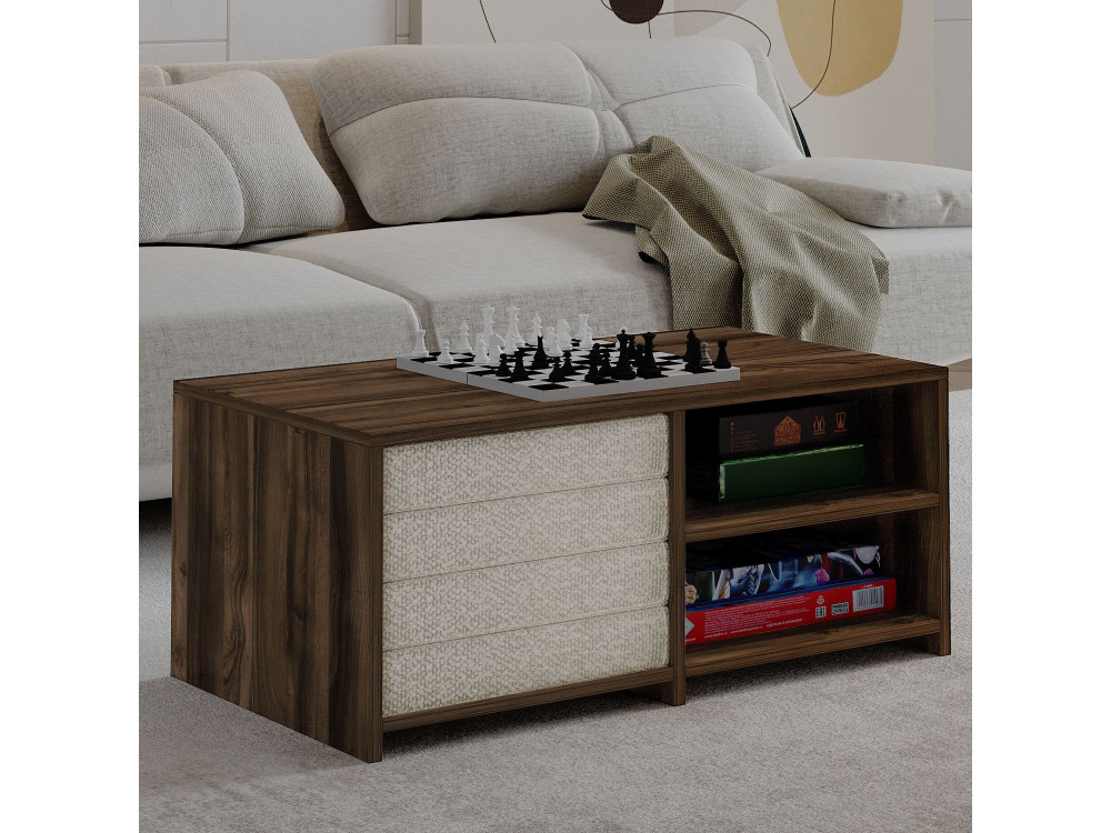Table basse en bois "Gord" - 90 x 45 x 44 cm - Marron
