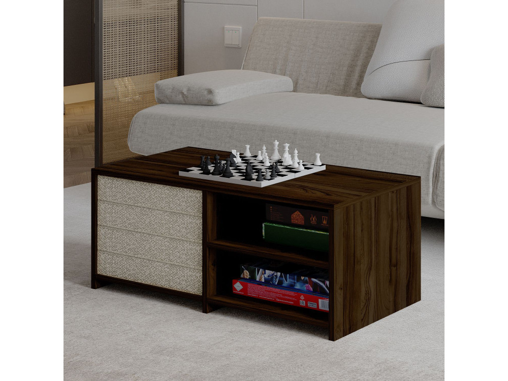 Table basse en bois "Gord" - 90 x 45 x 44 cm - Marron