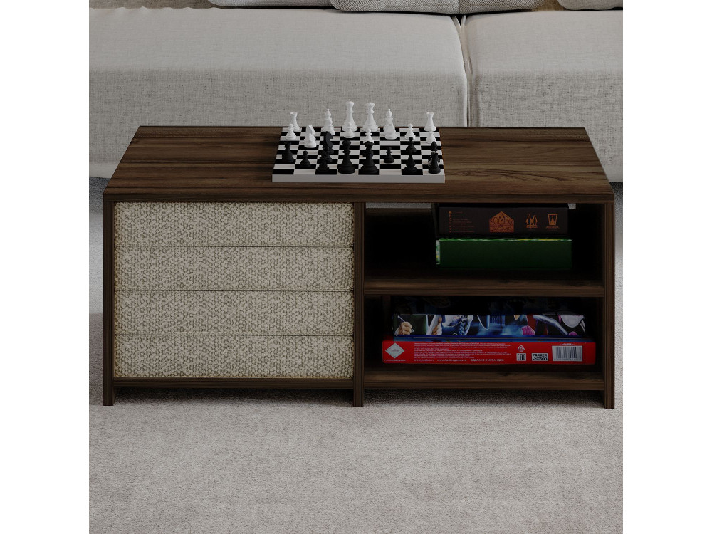 Table basse en bois "Gord" - 90 x 45 x 44 cm - Marron