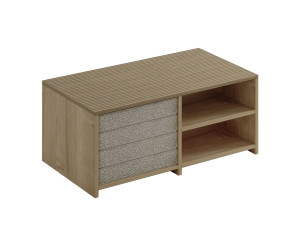 Table basse en bois "Gord" - 90 x 45 x 44 cm - Beige