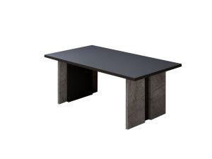 Table basse en bois "Ravello" - 90 x 50 x 40 cm - Gris anthracite marbré