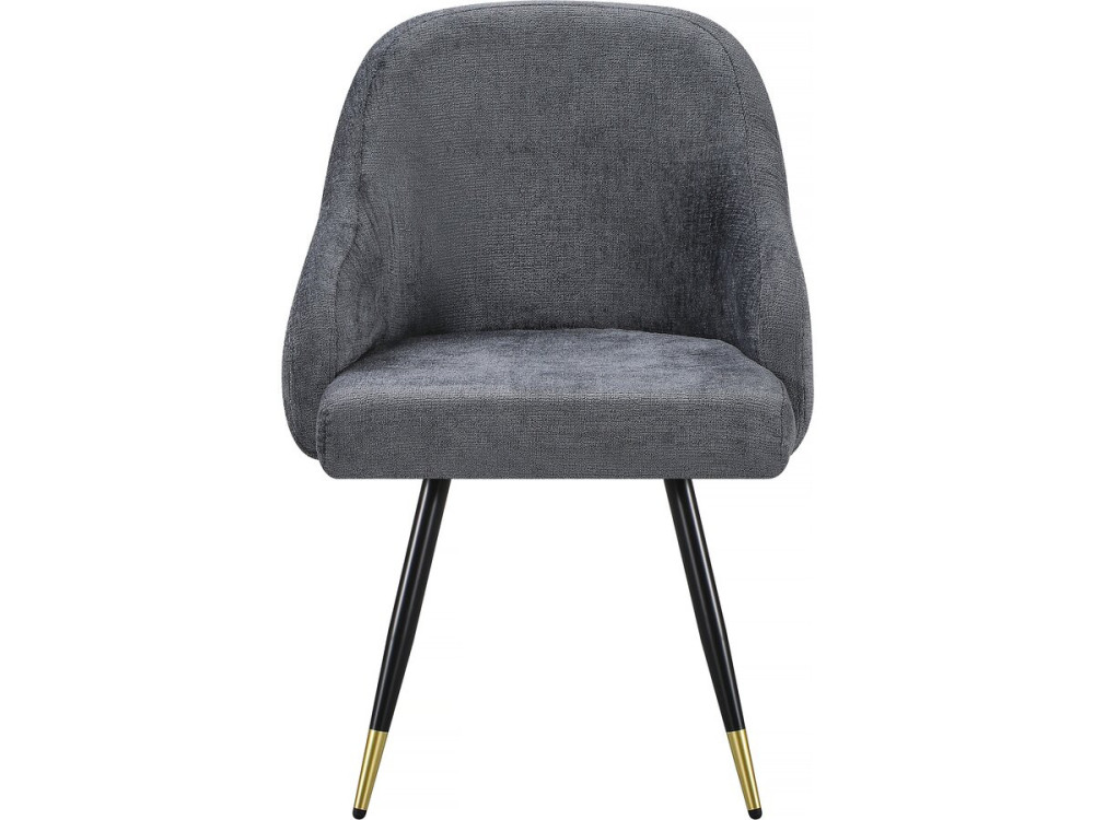 Lot de 2 chaises en tissu "Harmony" - 54 x 57 x 90 cm - Gris
