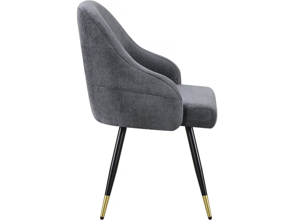 Lot de 2 chaises en tissu "Harmony" - 54 x 57 x 90 cm - Gris
