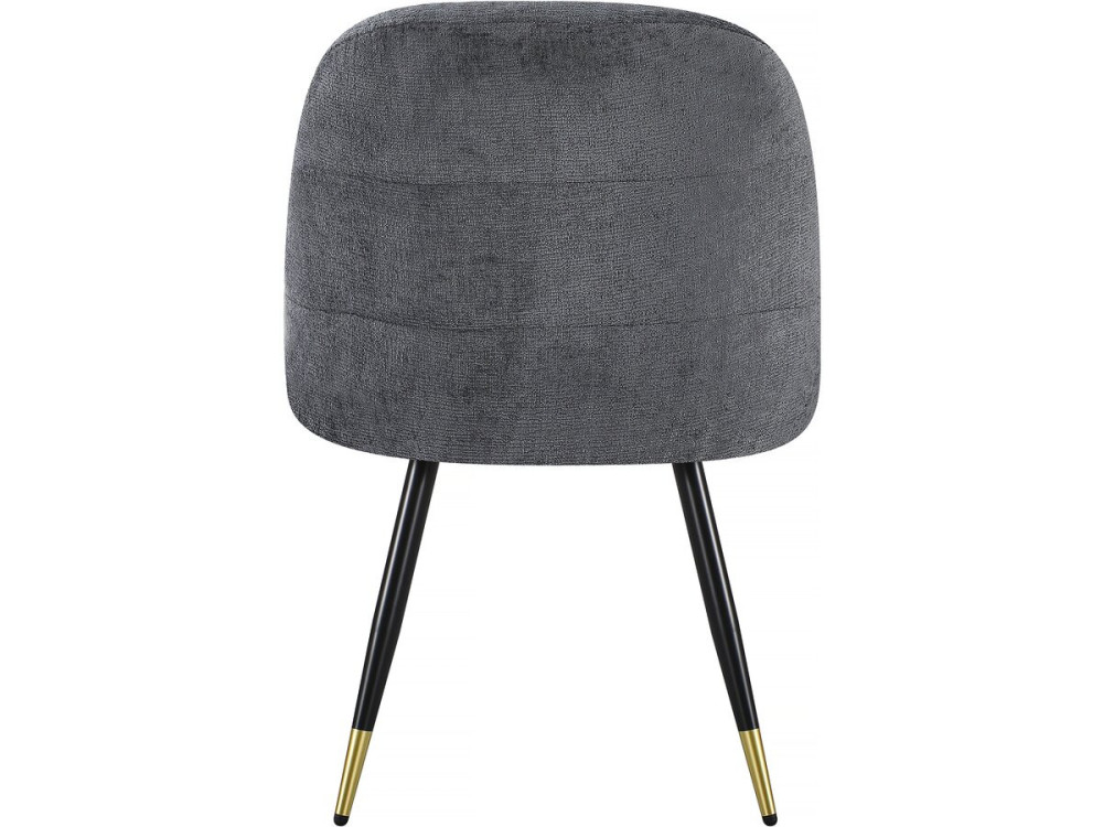 Lot de 2 chaises en tissu "Harmony" - 54 x 57 x 90 cm - Gris
