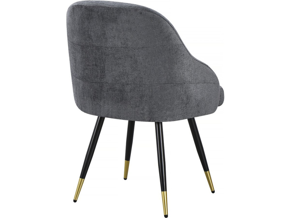Lot de 2 chaises en tissu "Harmony" - 54 x 57 x 90 cm - Gris