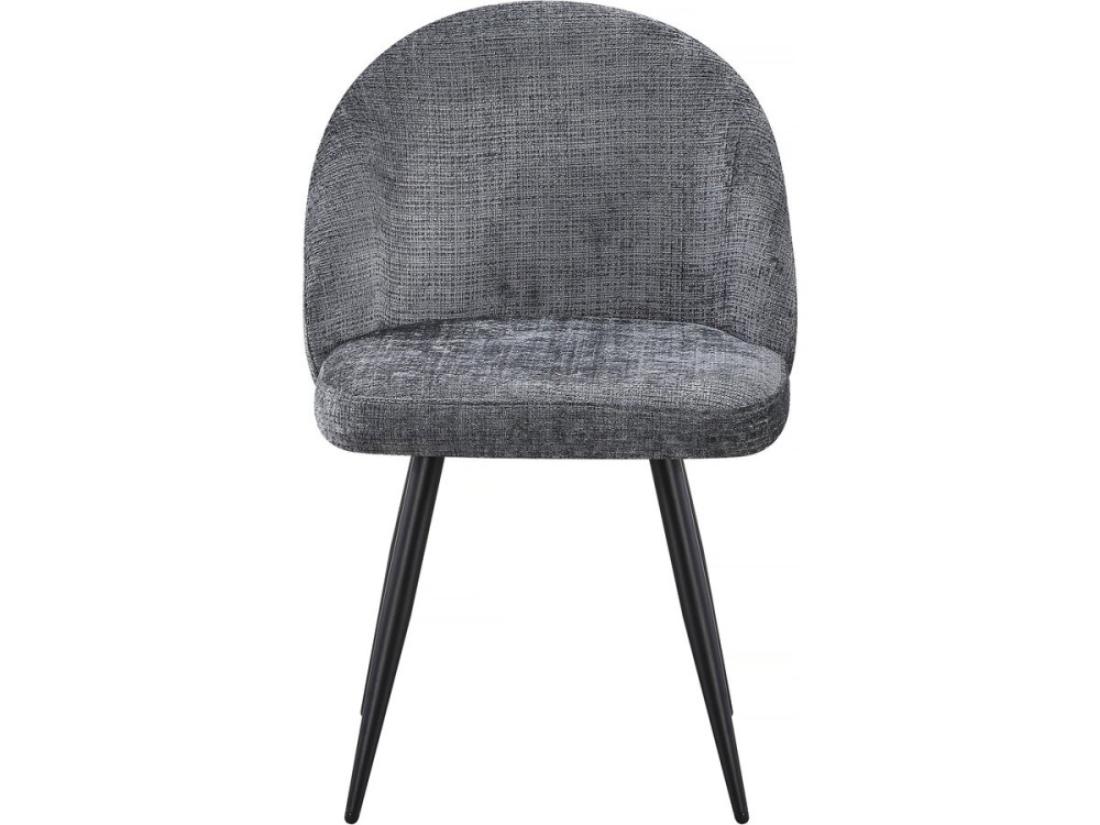 Lot de 2 chaises en tissu "Samuel" - 53 x 51 x 82 cm - Gris