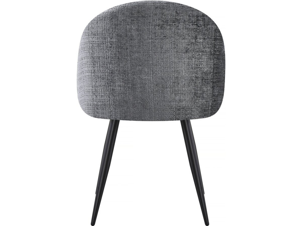 Lot de 2 chaises en tissu "Samuel" - 53 x 51 x 82 cm - Gris