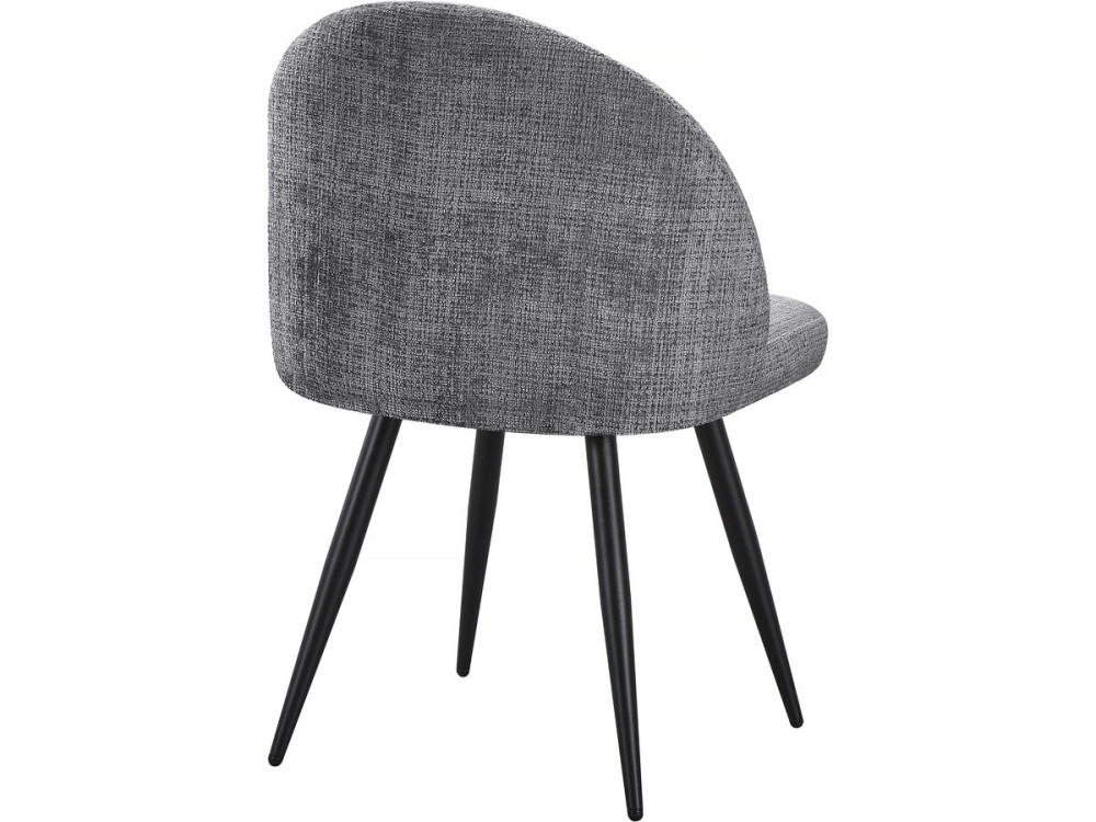 Lot de 2 chaises en tissu "Samuel" - 53 x 51 x 82 cm - Gris