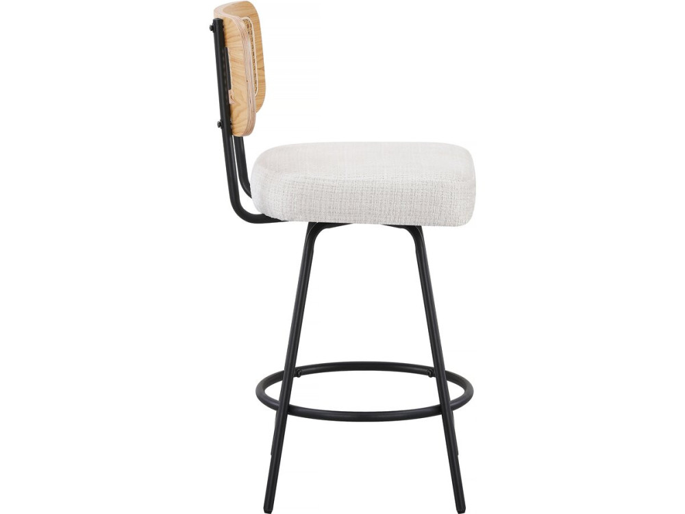 Lot de 2 chaises hautes en tissu "Wilfried" - 51 x 44 x 95 cm - Beige