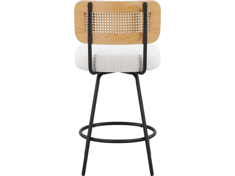 Lot de 2 chaises hautes en tissu "Wilfried" - 51 x 44 x 95 cm - Beige