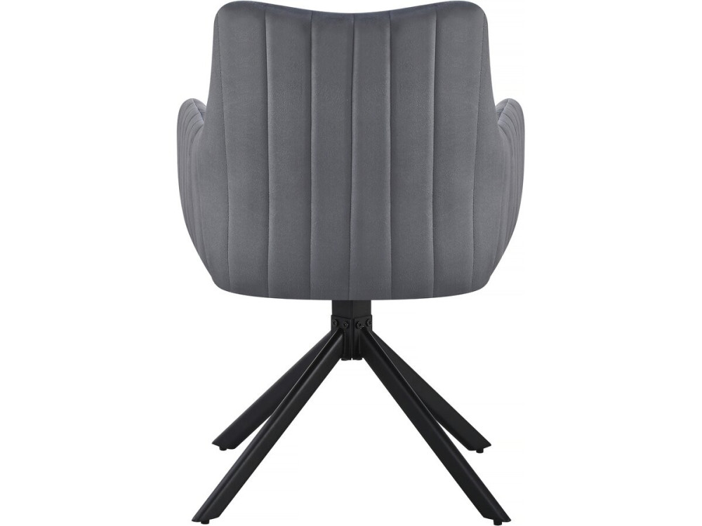 Lot de 2 chaises en tissu "Pharell" - 60 x 61 x 91 cm - Gris