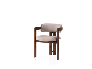 Chaise en bois "Cozy" - 44 x 57 x 76 cm - Crème de noix
