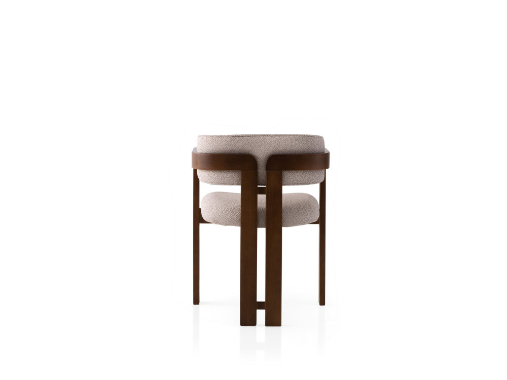 Chaise en bois "Cozy" - 44 x 57 x 76 cm - Crème de noix