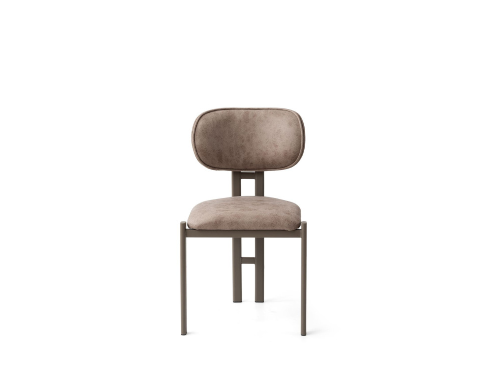 Ensemble de chaises (2 pièces) en métal "Muriz" - Vison