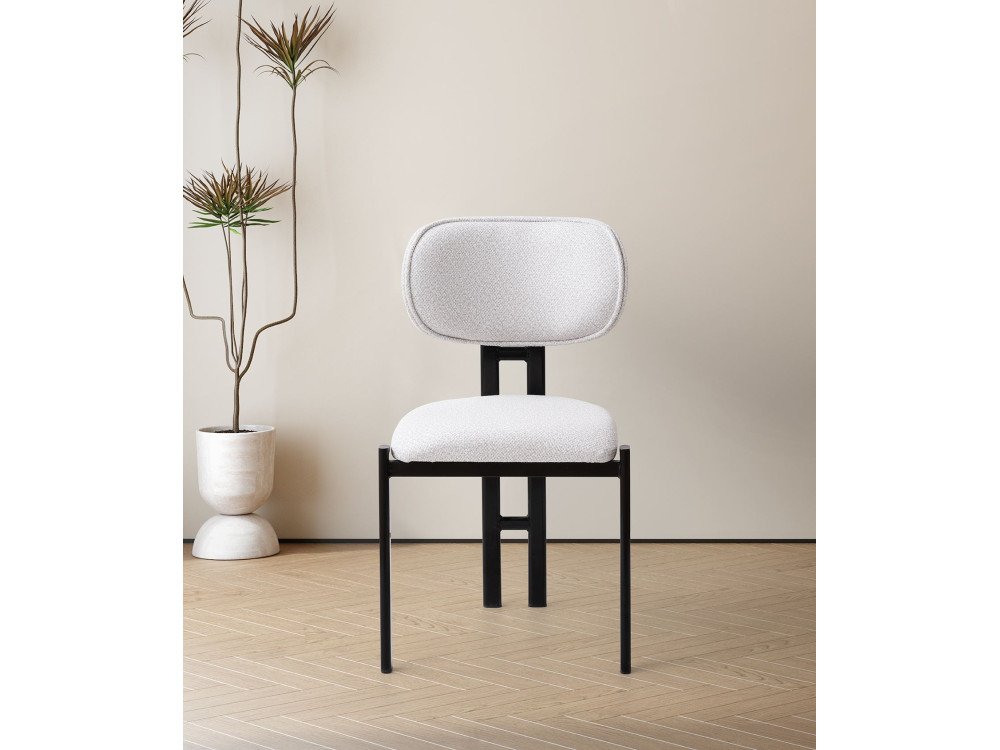 Ensemble de chaises (2 pièces) en métal "Muriz" - Blanc cassé