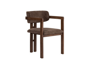 Chaise en bois "Toscana" - 54 x 54 x 76 cm - Marron / Noyer Foncé