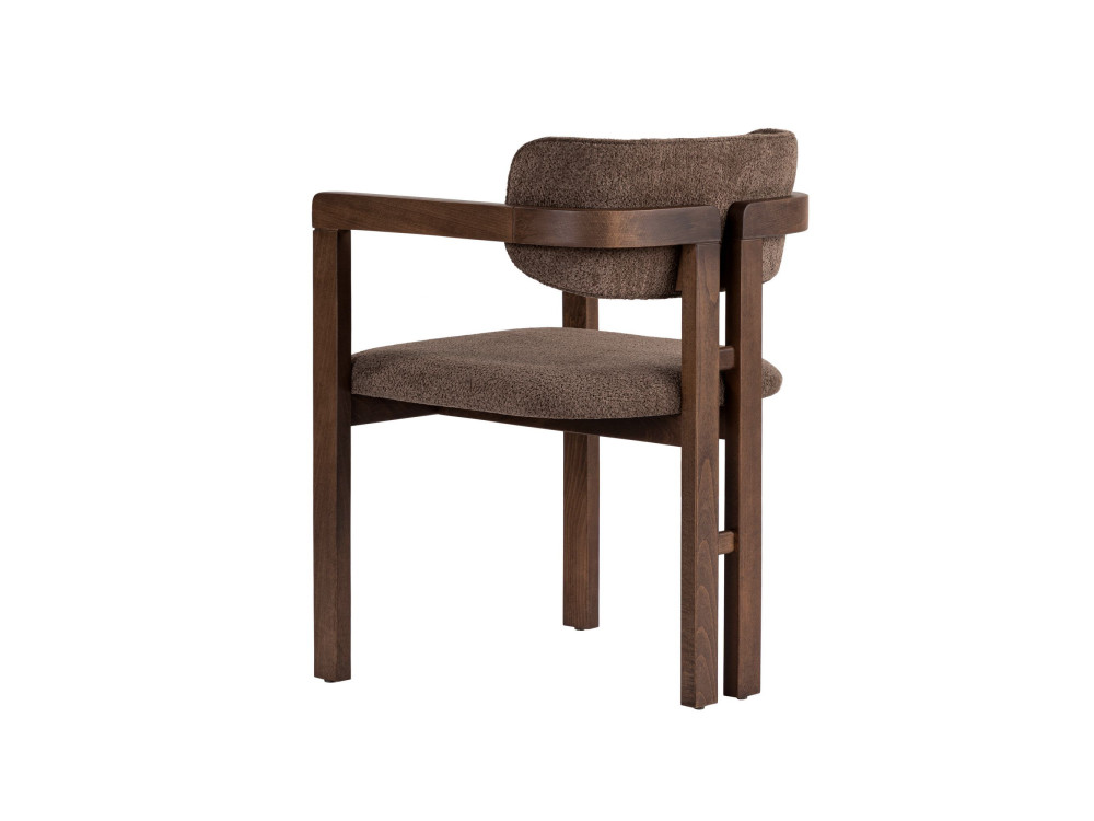 Chaise en bois "Toscana" - 54 x 54 x 76 cm - Marron / Noyer Foncé