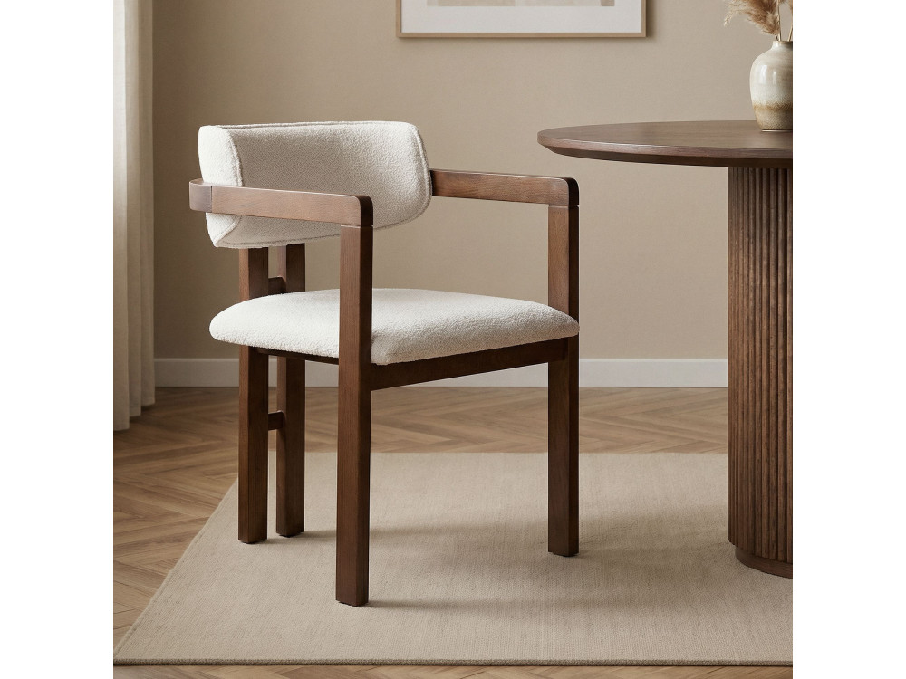 Chaise en bois "Toscana" - 54 x 54 x 76 cm - Blanc