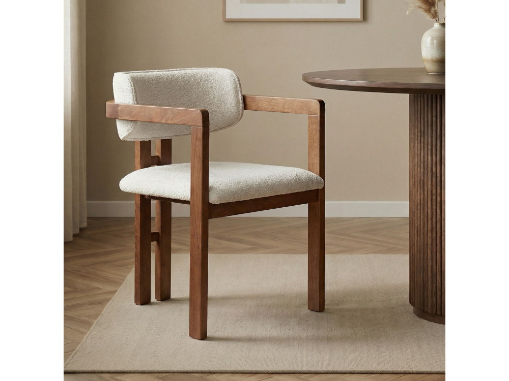 Chaise en bois "Toscana" - 54 x 54 x 76 cm - Blanc