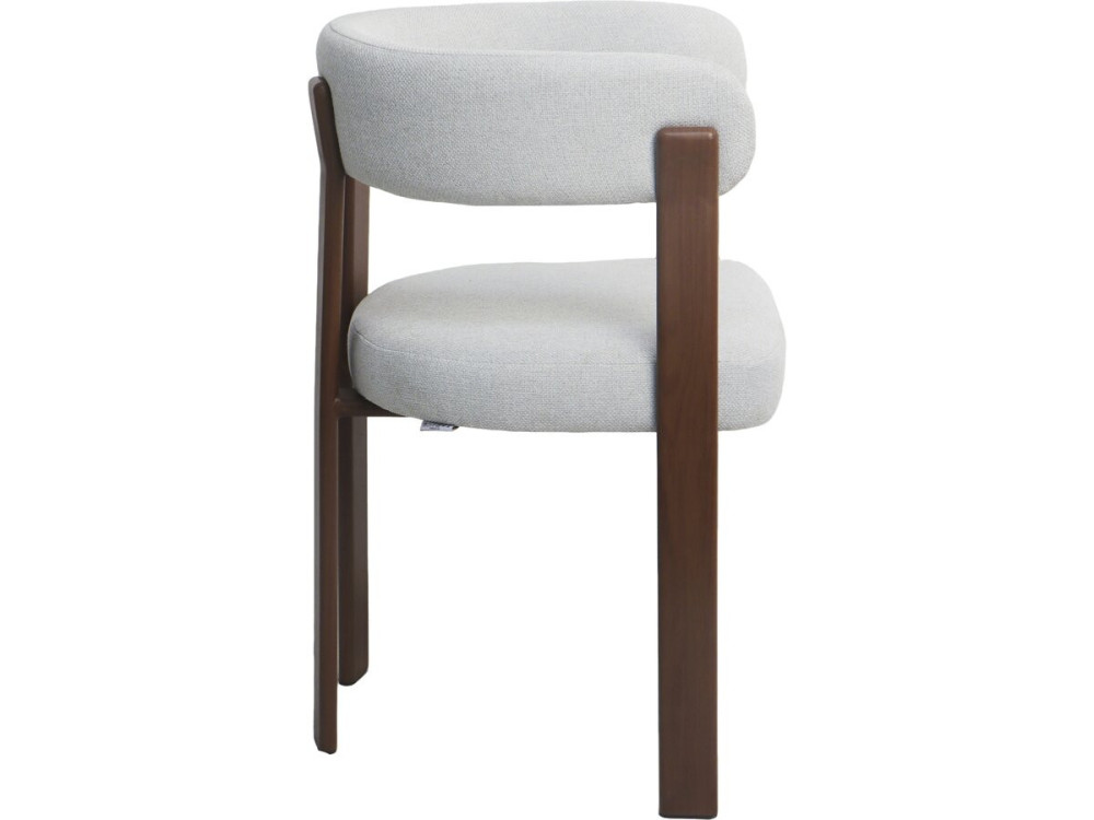 Lot de 2 chaises de salle à manger avec accoudoirs "Opale" - Gris clair