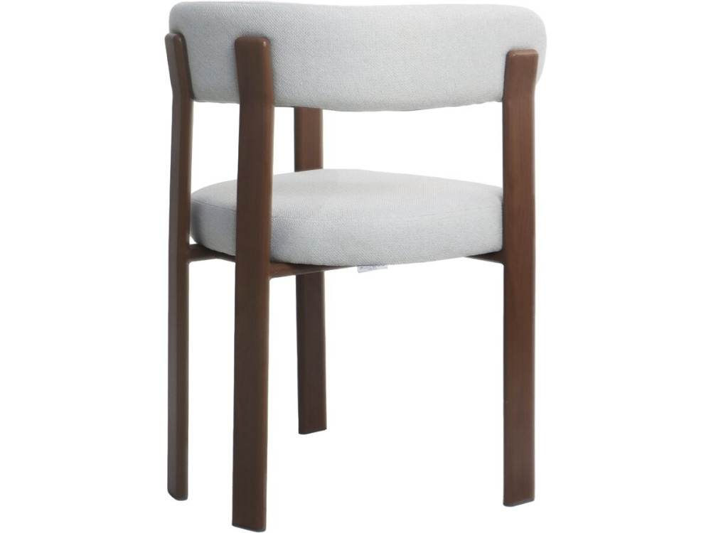 Lot de 2 chaises de salle à manger avec accoudoirs "Opale" - Gris clair