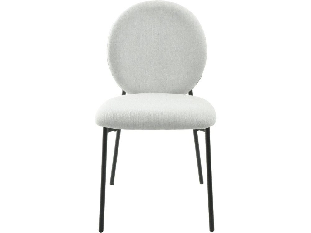 Lot de 2 chaises de salle à manger en métal "Perla" - Gris clair