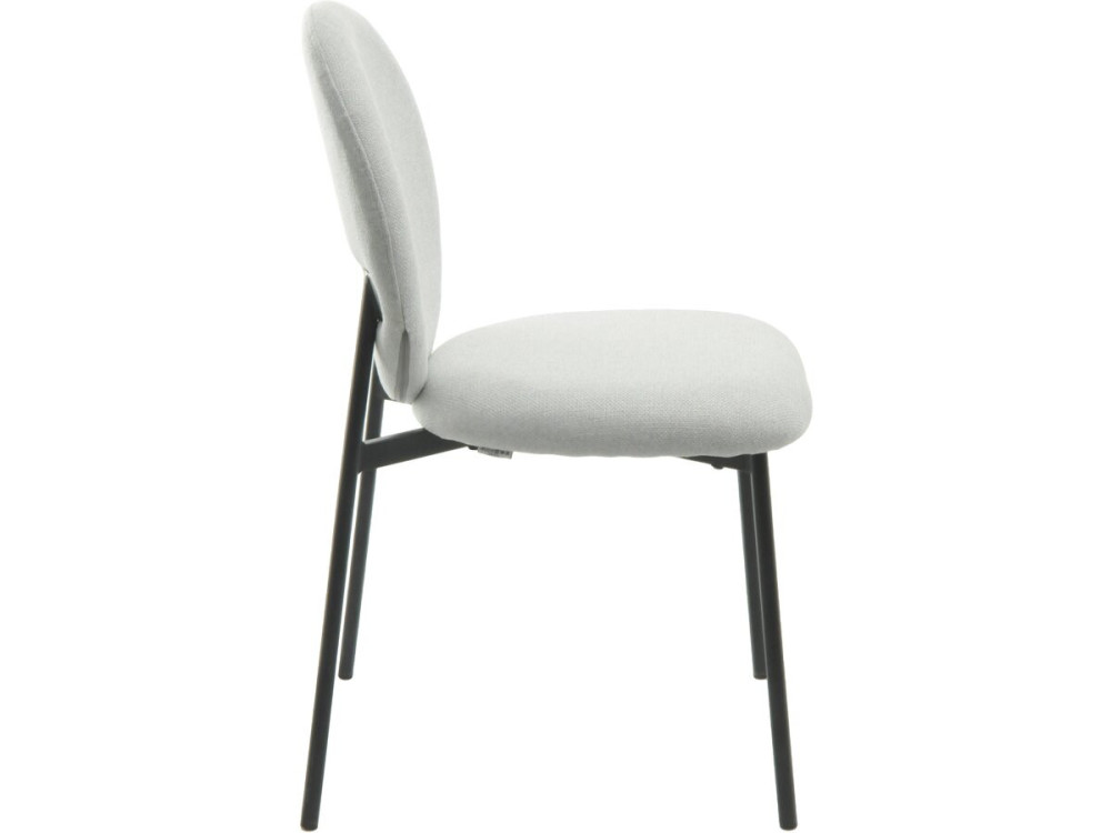 Lot de 2 chaises de salle à manger en métal "Perla" - Gris clair