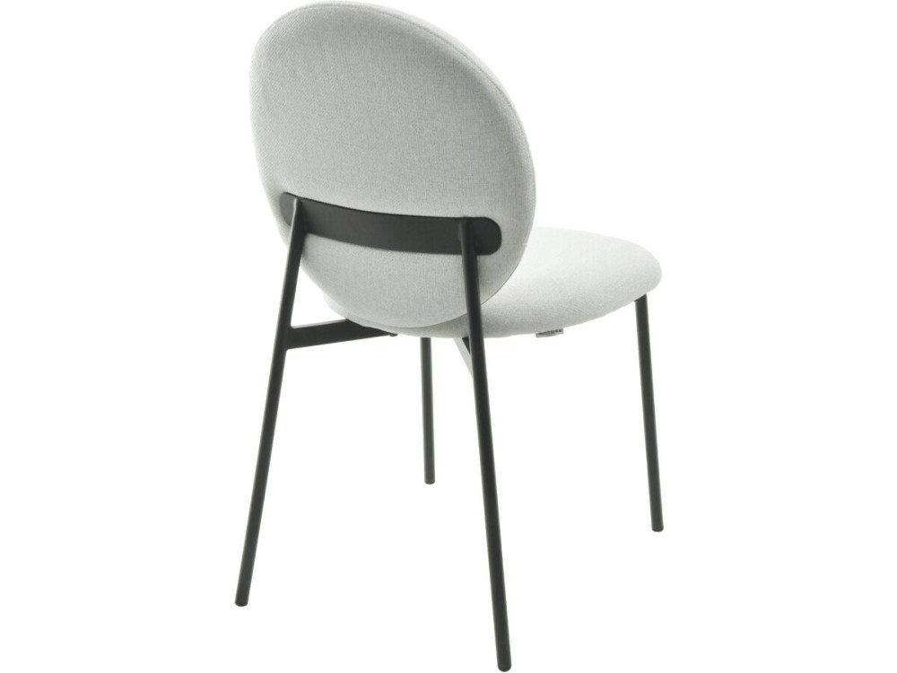 Lot de 2 chaises de salle à manger en métal "Perla" - Gris clair