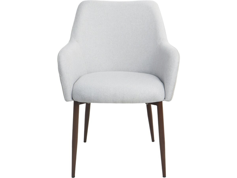 Lot de 2 chaises de salle à manger avec accoudoirs "Jade" - Gris clair