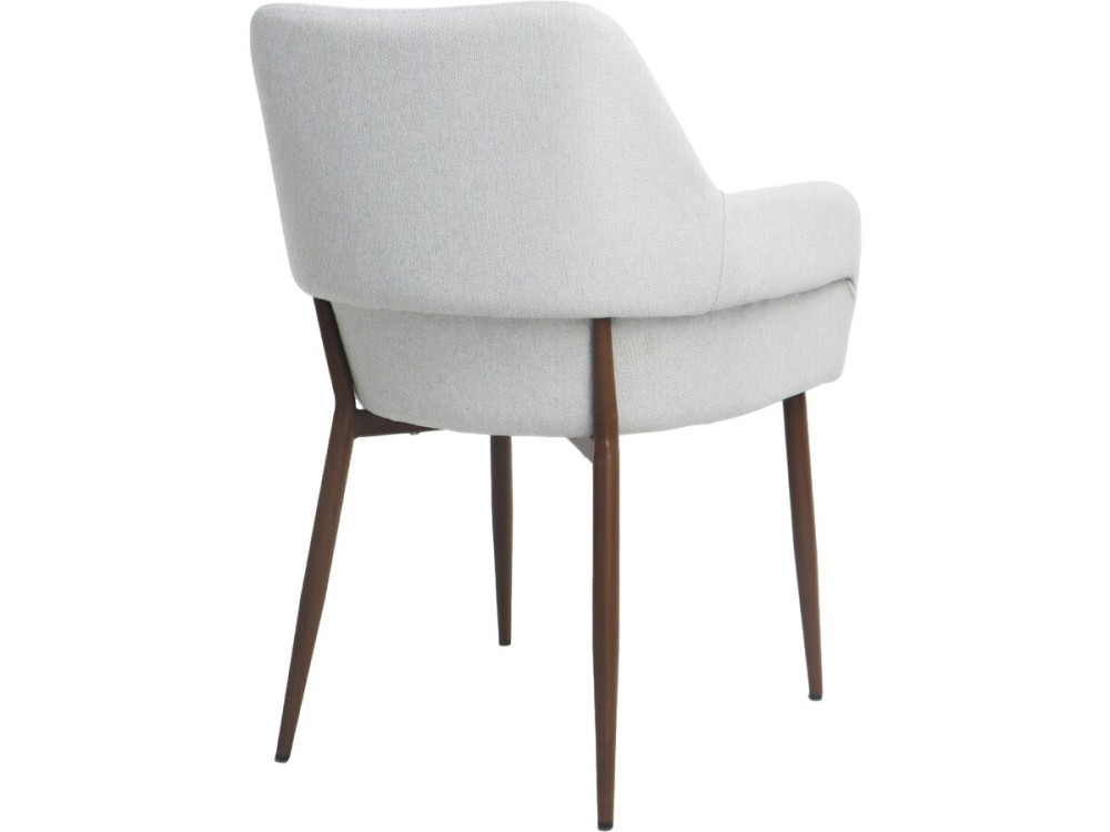 Lot de 2 chaises de salle à manger avec accoudoirs "Jade" - Gris clair