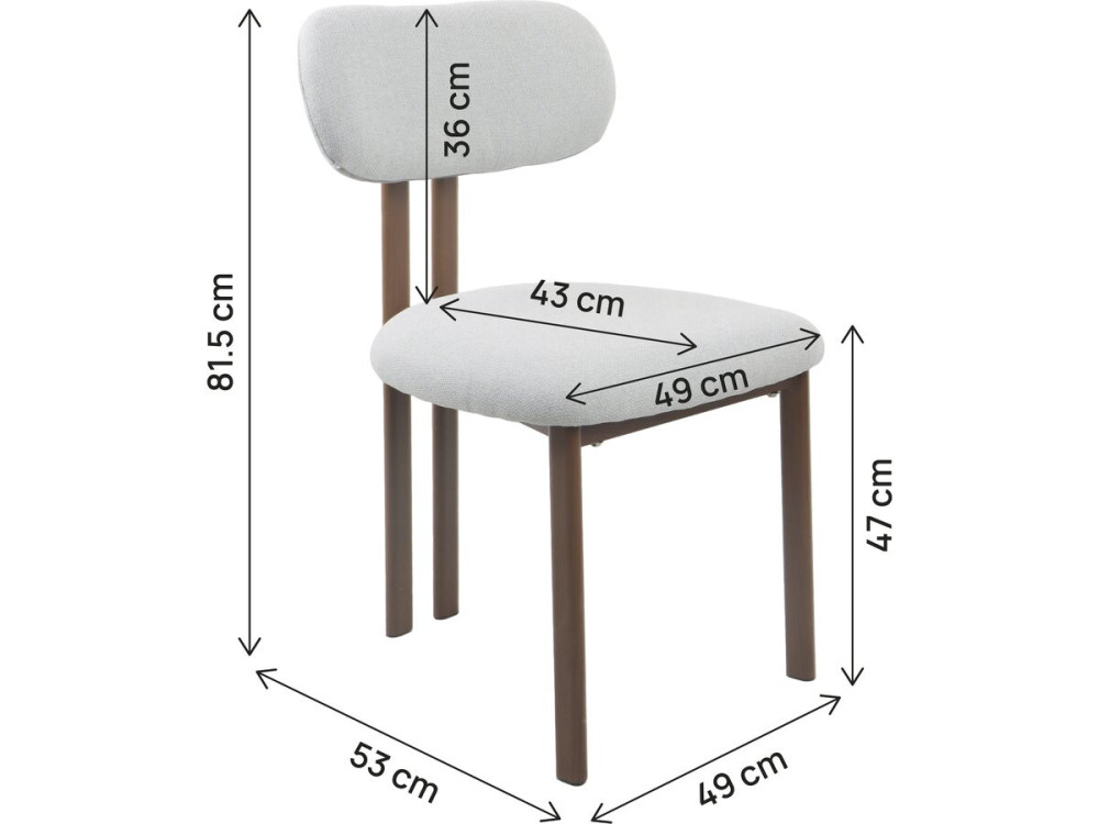Lot de 2 chaises de salle à manger imitation bois "Veralia" - Gris clair