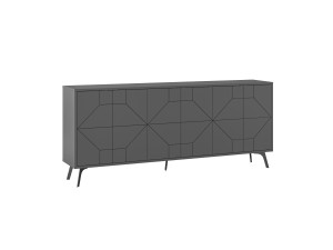 Buffet en bois "Dune" - 183 x 35 x 77 cm - Anthracite