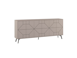 Buffet en bois "Dune" - 184 x 35 x 77 cm - Moka clair