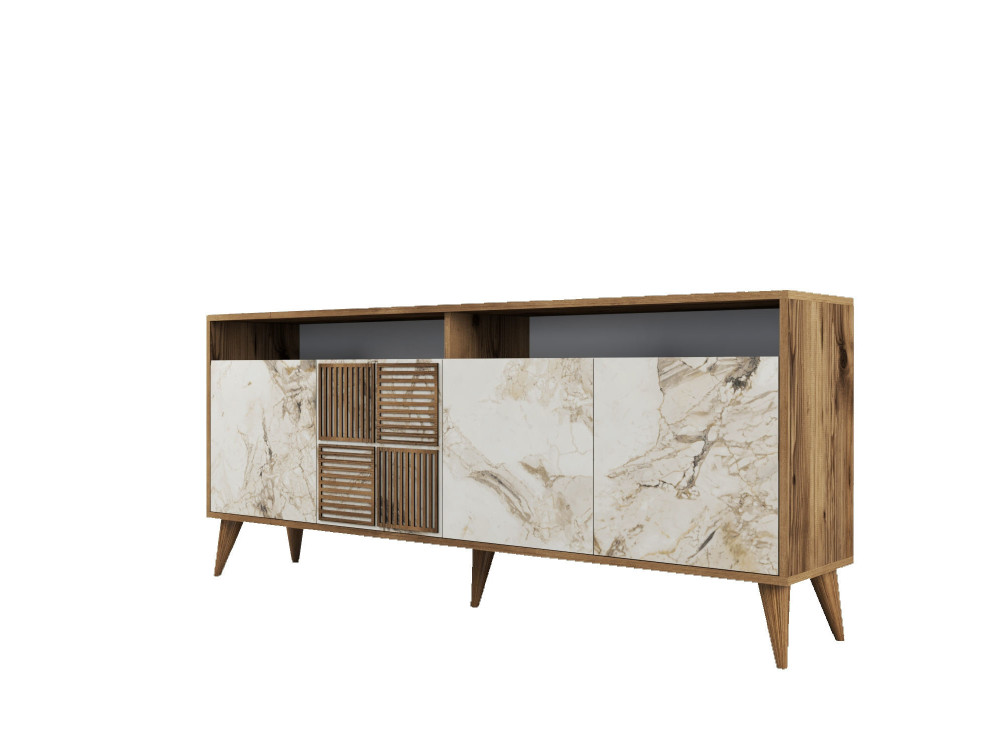 Console en bois "Milan" 180 x 35 x 78 cm - Noyer