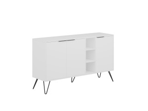 Buffet en bois "Clara" - 142 x 35 x 83 cm - Blanc