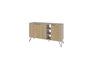 Buffet en bois "Clara" - 142 x 36 x 83 cm - Grès