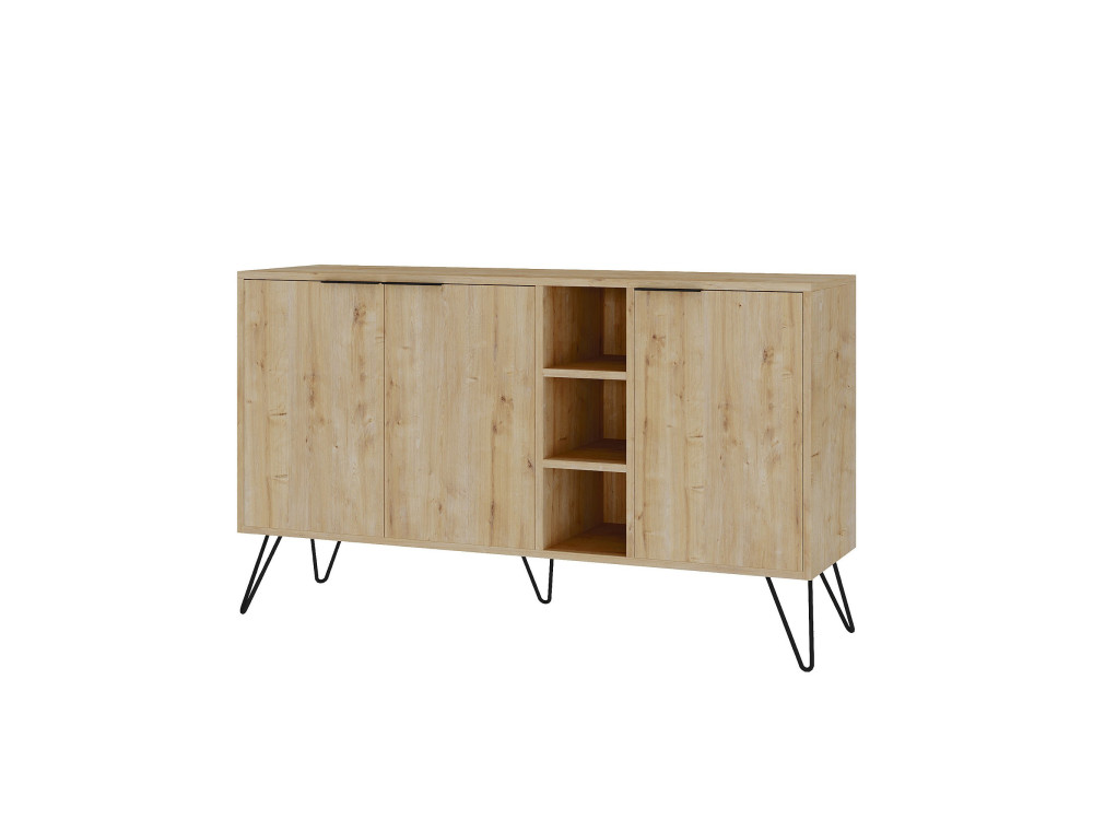 Buffet en bois "Clara" - 142 x 36 x 83 cm - Beige