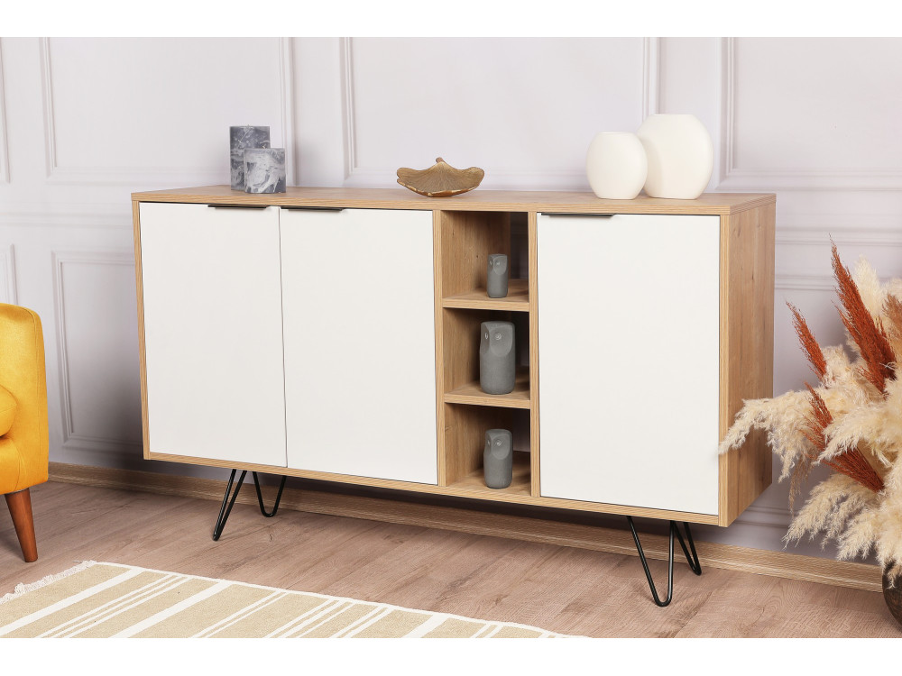 Console en bois "Clara" 142 x 35,6 x 83 cm - Chêne