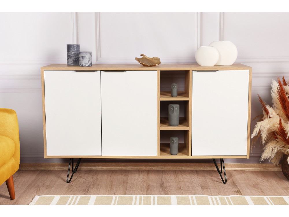 Console en bois "Clara" 142 x 35,6 x 83 cm - Chêne