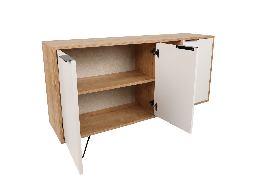 Console en bois "Clara" 142 x 35,6 x 83 cm - Chêne
