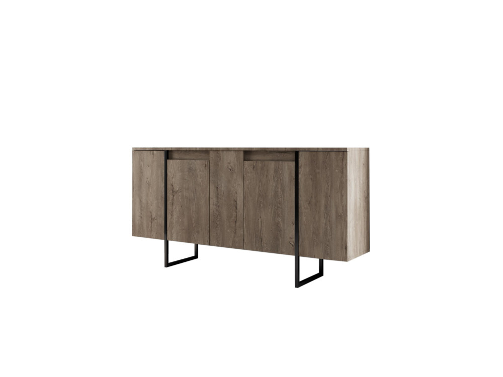 Buffet en bois "Luxe" - 160 x 35 x 80 cm - Noyer Noir