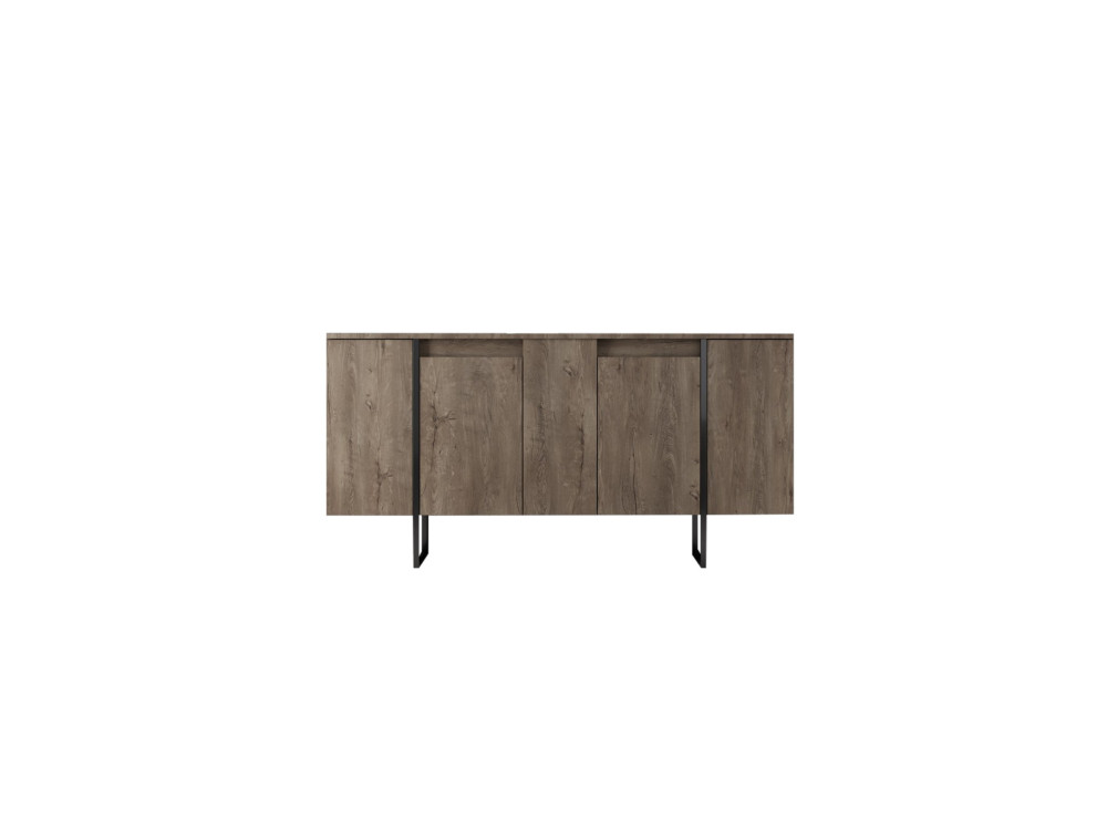 Buffet en bois "Luxe" - 160 x 35 x 80 cm - Noyer Noir