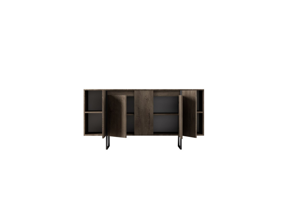 Buffet en bois "Luxe" - 160 x 35 x 80 cm - Noyer Noir