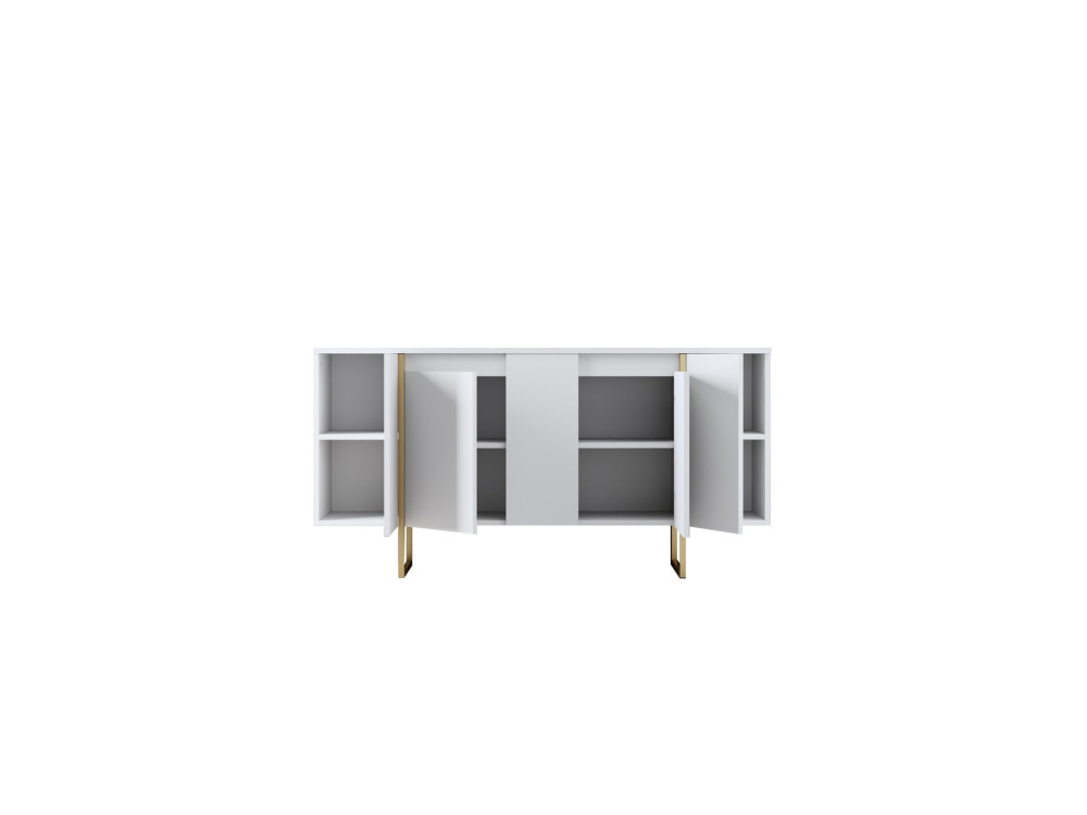 Buffet en bois "Luxe" - 160 x 35 x 80 cm - Or blanc