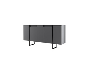 Buffet en bois "Luxe" - 160 x 35 x 80 cm - Gris anthracite