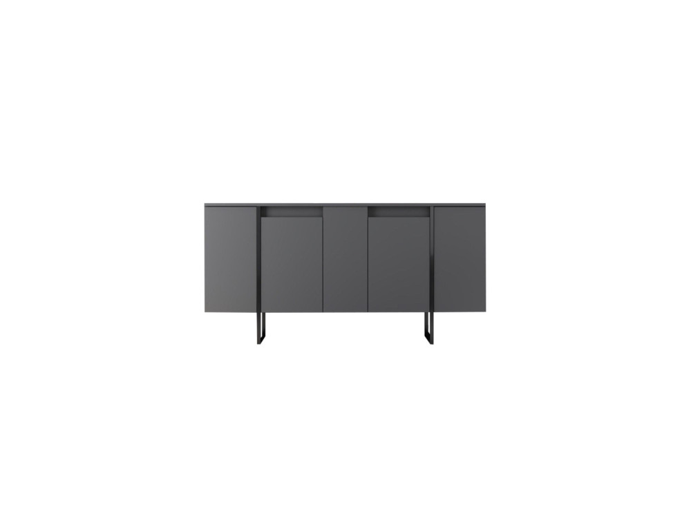 Buffet en bois "Luxe" - 160 x 35 x 80 cm - Gris anthracite
