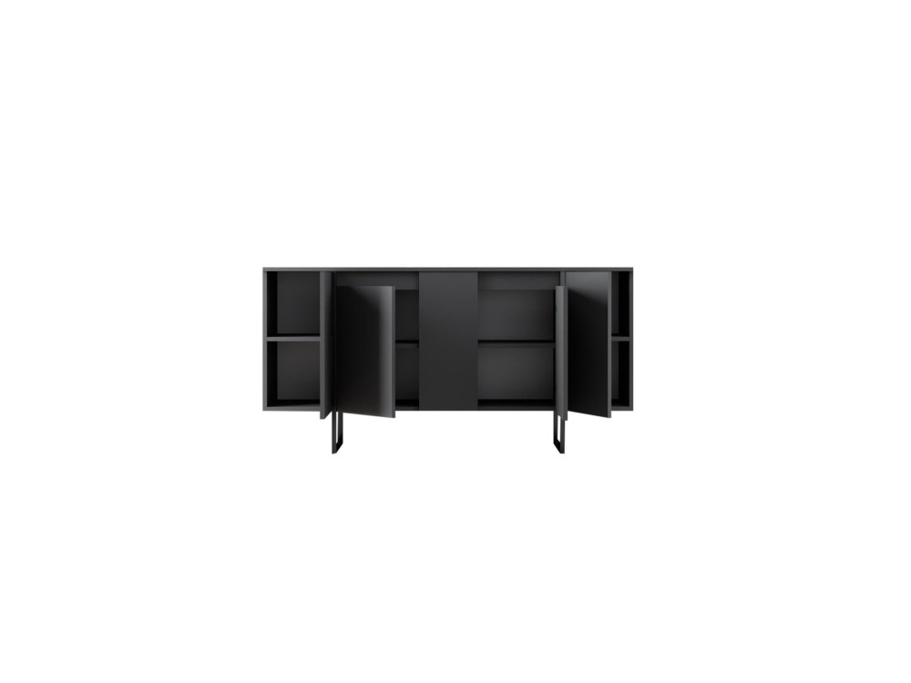 Buffet en bois "Luxe" - 160 x 35 x 80 cm - Gris anthracite