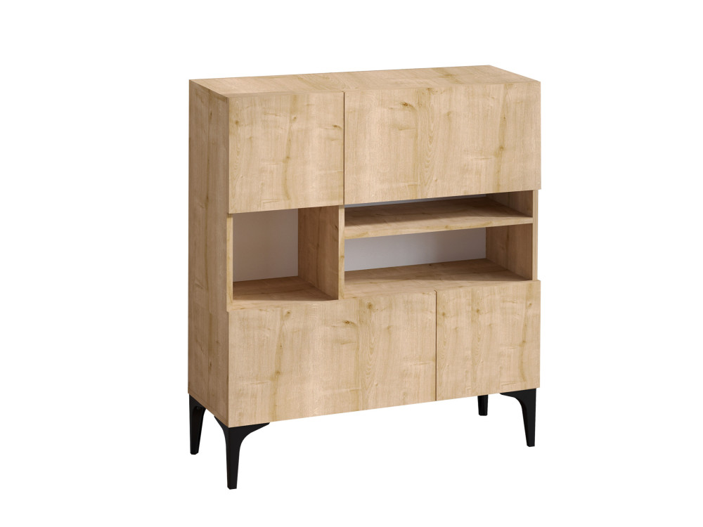 Buffet en bois "Krista" - 100 x 35 x 125 cm - Chêne Saphir