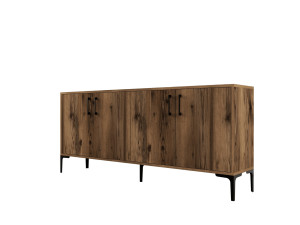 Buffet en bois "Kiev" - 180 x 35 x 78 cm - Noyer