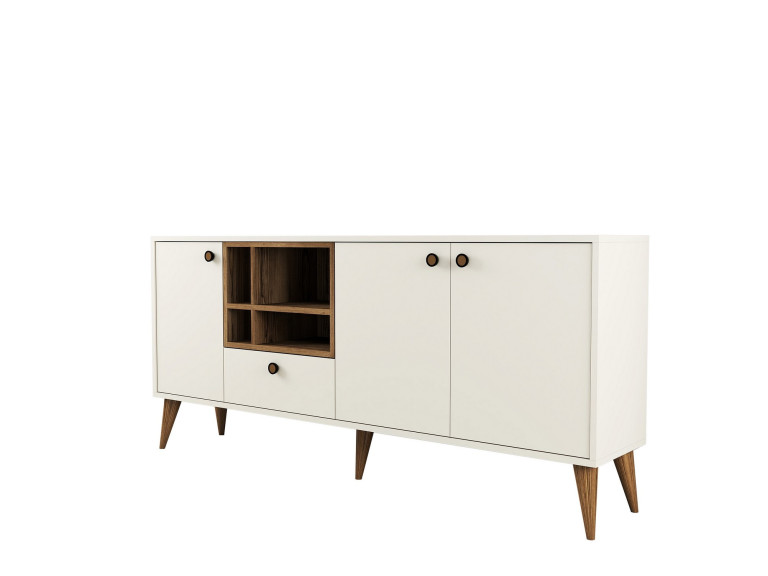 Buffet en bois "Napoli" - 180 x 35 x 81 cm - Crème